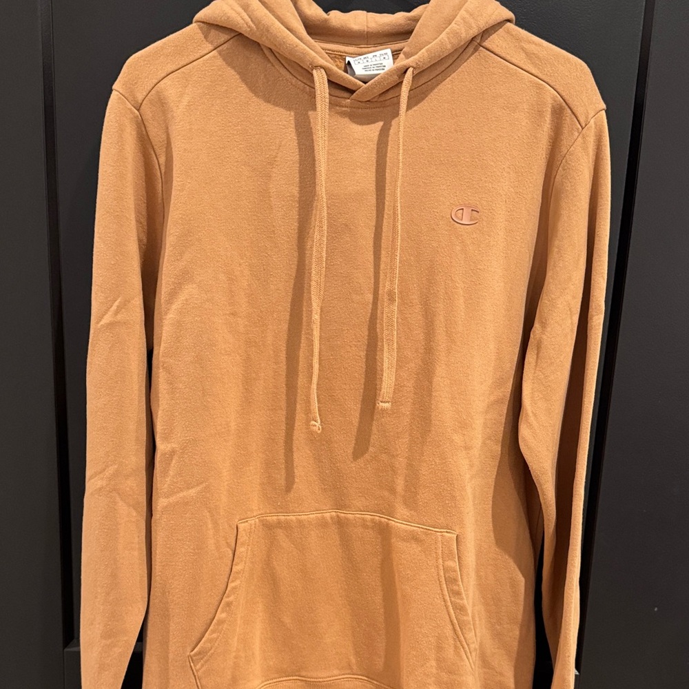 Champion Men's Mustard/Brown Hoodie